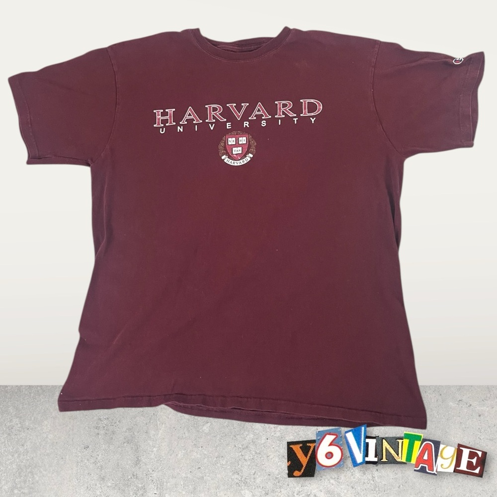 Large Red Champion Harvard University T-Shirt